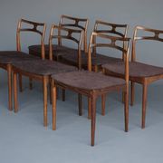 Dining chairs model 94 by Johannes Andersen for Christian Linneberg, Denmark. Set of 6.