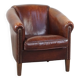 Sheepskin club armchair, correct finishing with decorative nails