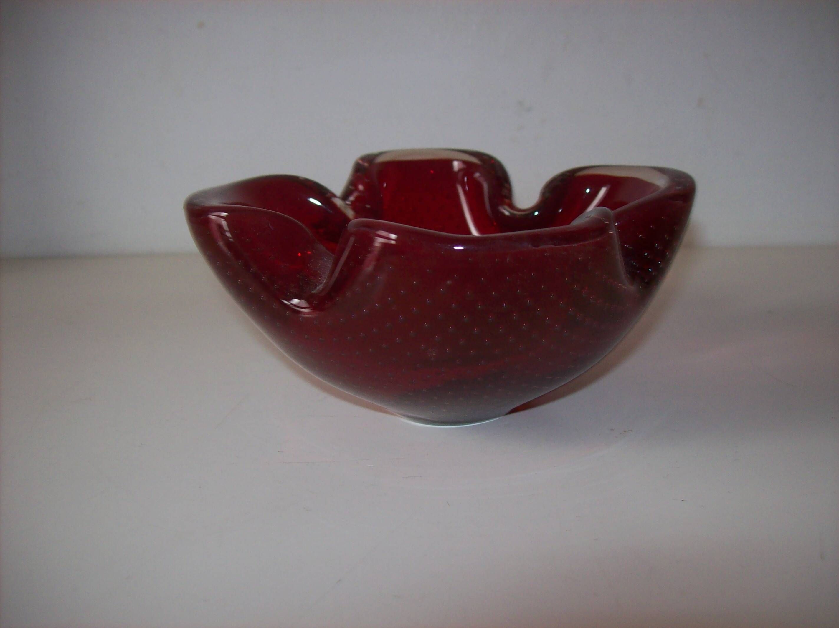 Murano glass bowl by Flavio Poli for Seguso