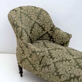 Chaise longue française Napoléon III du XIXe siècle