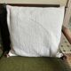 Coussin berbère marocain blanc en coton