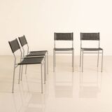 4 "SE06" black wicker chairs by Martin Visser for Spectrum 80's
