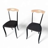 2 x Charme dining chair by Fasem is a slender, yet strong masterpiece 1980s