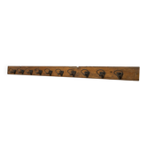 Long antique wall coat rack 186cm