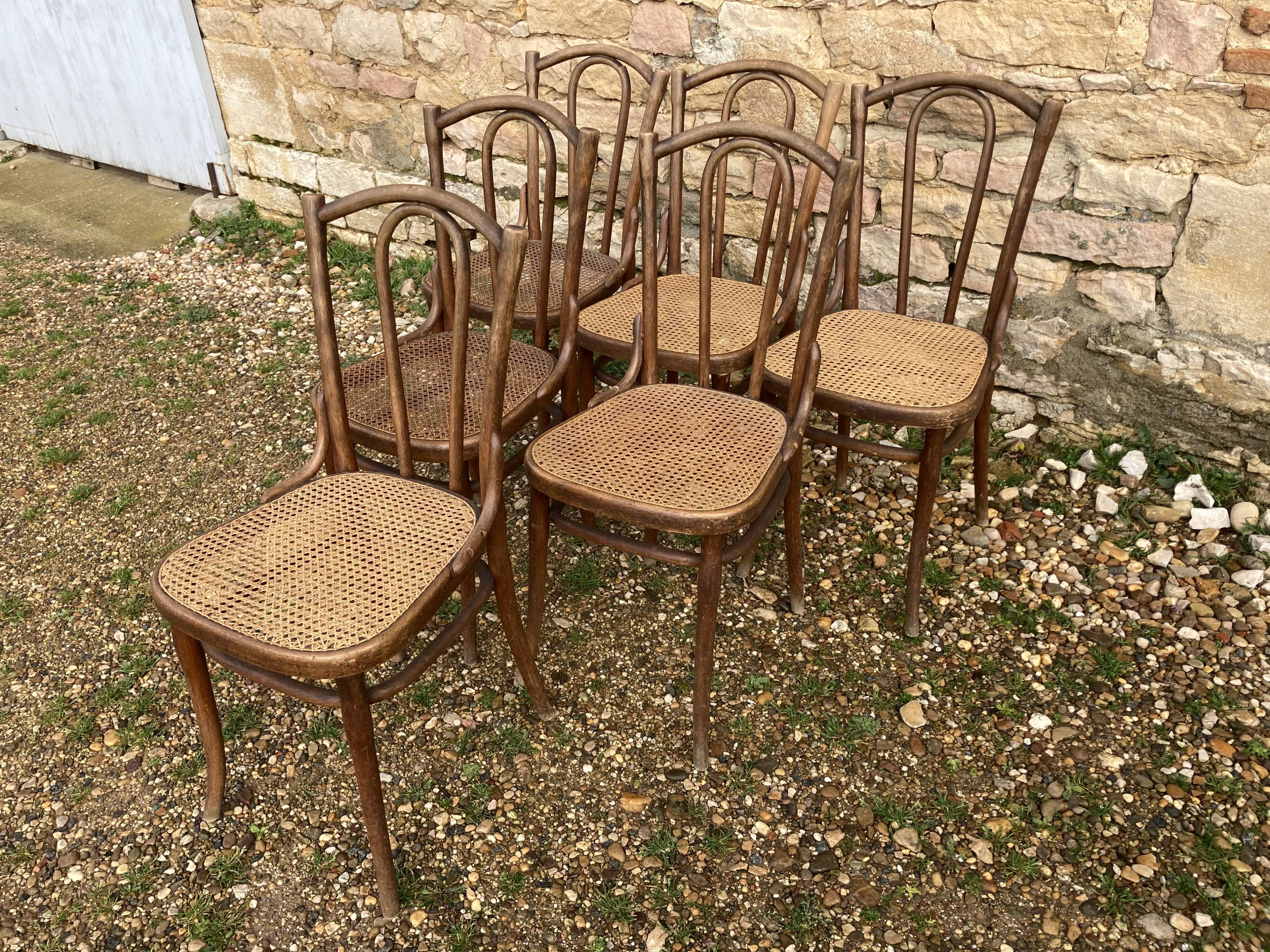 Series of 6chairs bistro Thonet