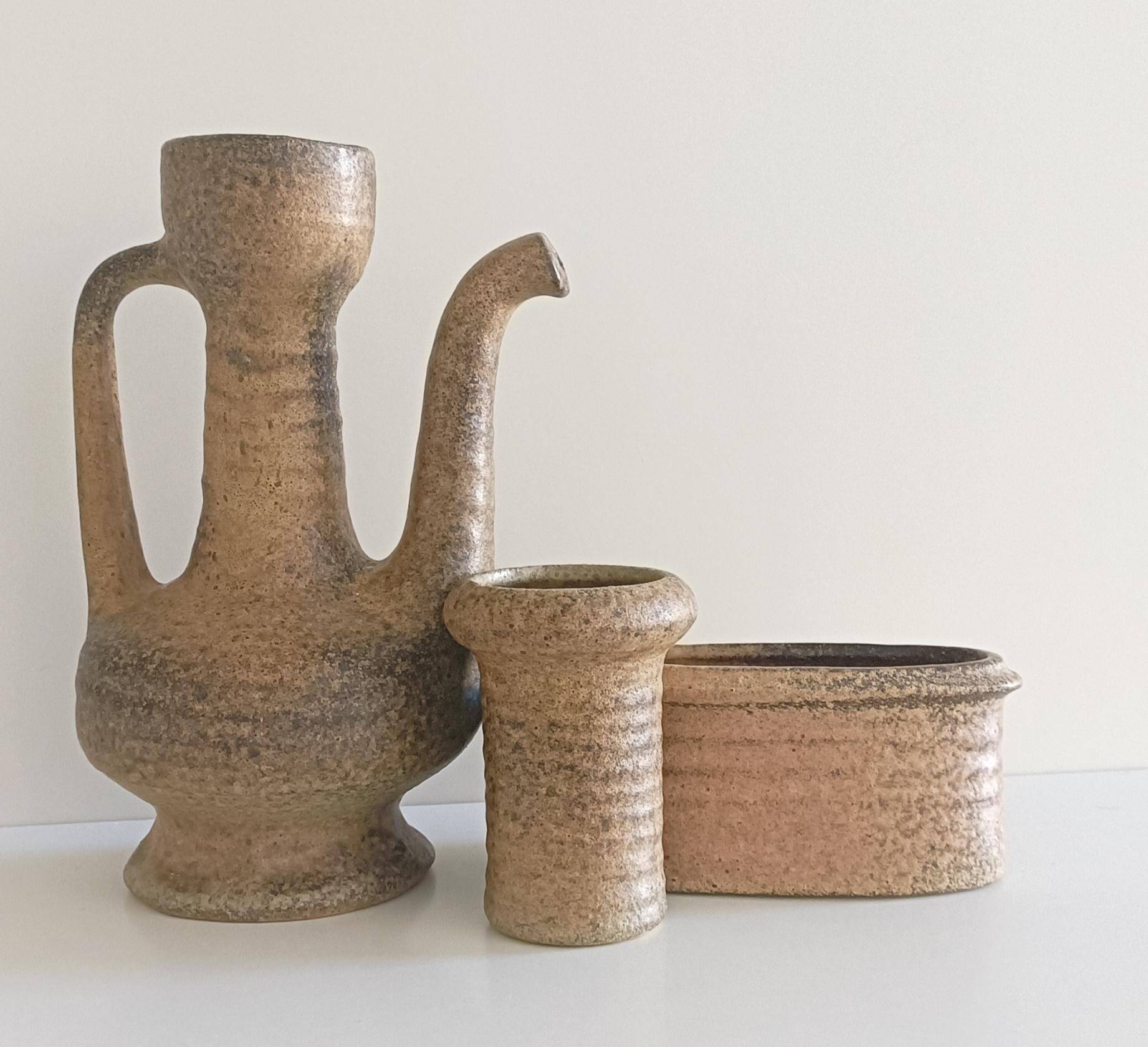 Wabi-Sabi Ceramics Set by Marius Van Woerden, Vest Keramiek, 1960s