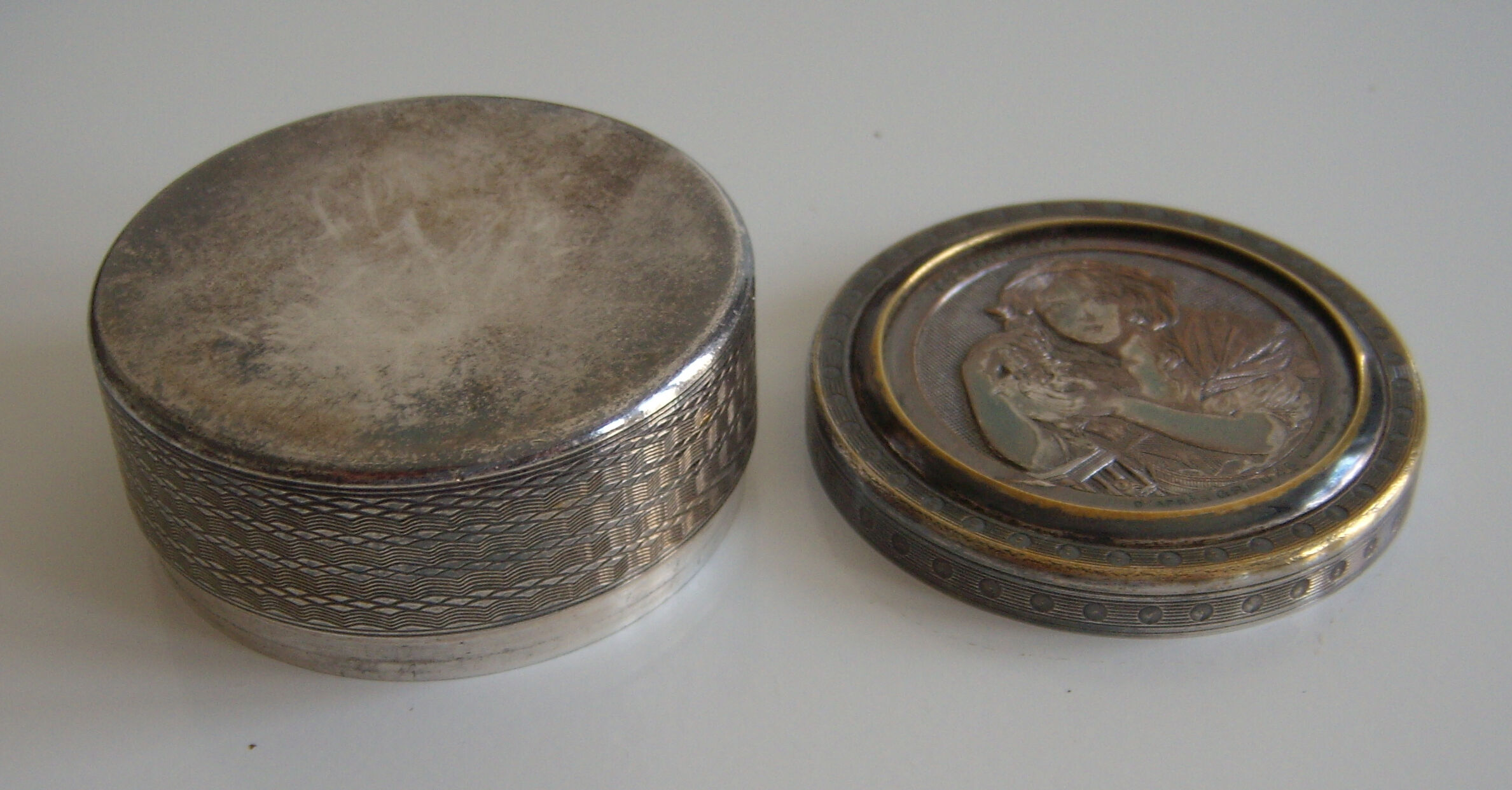 Small engraved metal box innocence