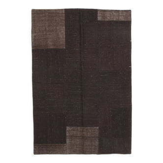 Dark brown handmade turkish rug,121x178cm