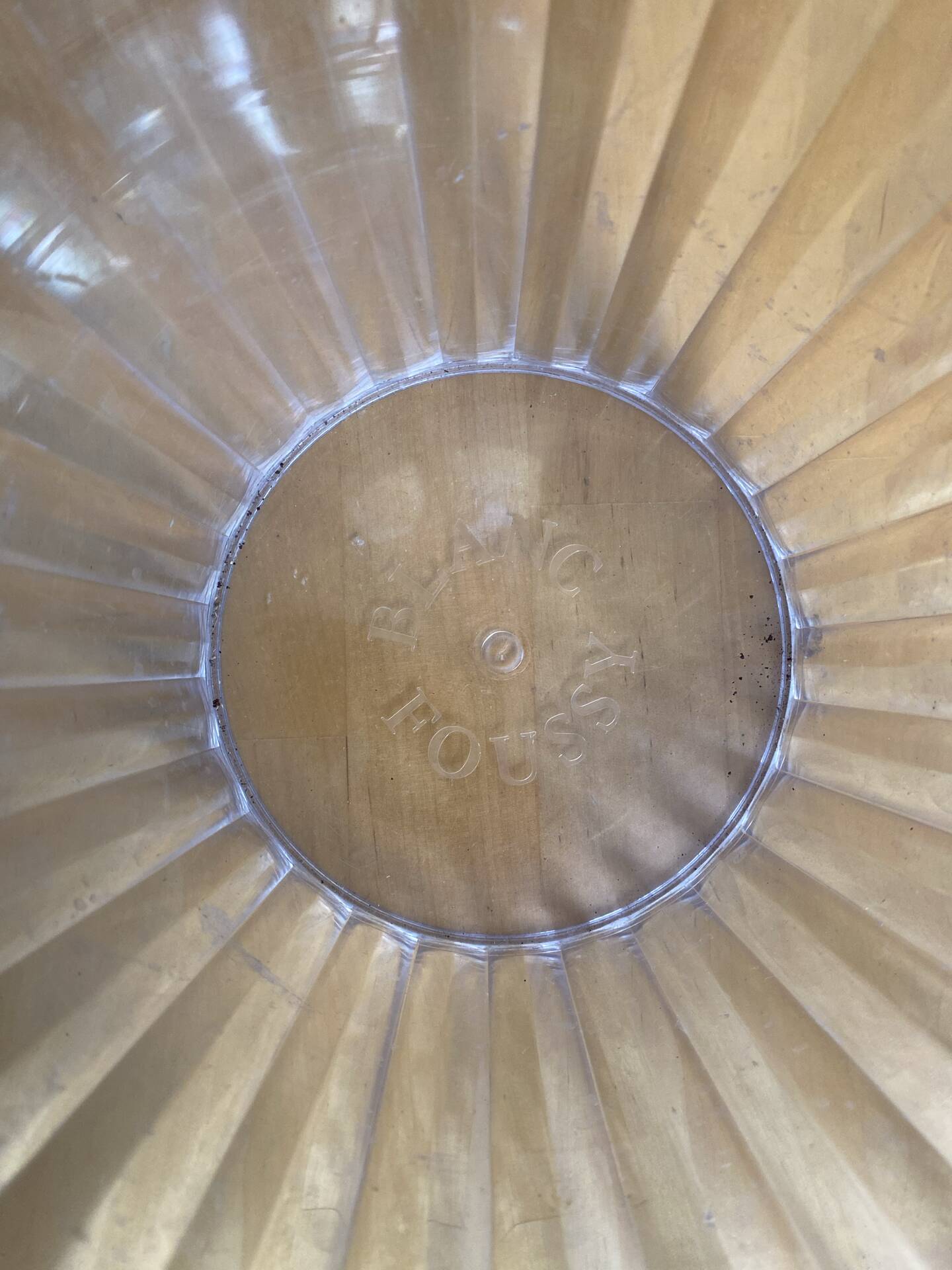 Vintage White Lucite Champagne Bucket FOUSSY Plexi + Metal Handles