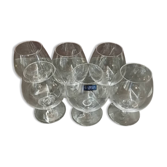 6 crystal cognac glasses from Sèvres