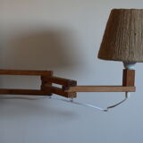 Wooden stem wall lamp