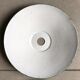 Date shade in vintage enamelled sheet style white and green farm -25cm