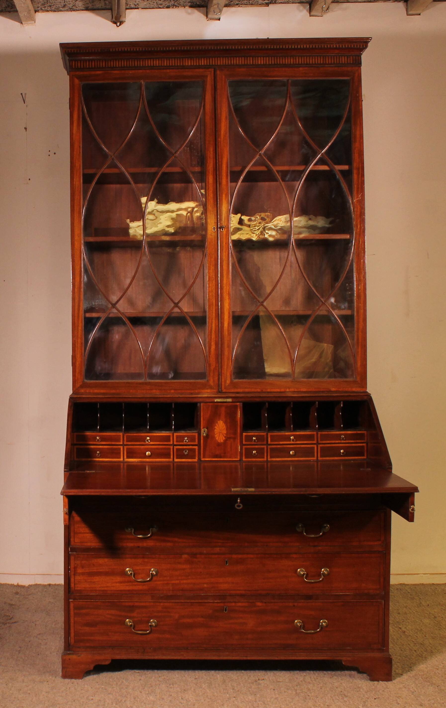 18th Century Mahogany Secretary - England