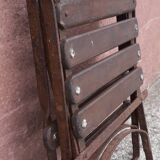 Foldable wrought iron chair