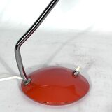 Stilnovo Milano, salmon orange table lamp from the 60s, signed