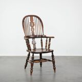 Antique English Highback Windsor Chair from the 18th Century