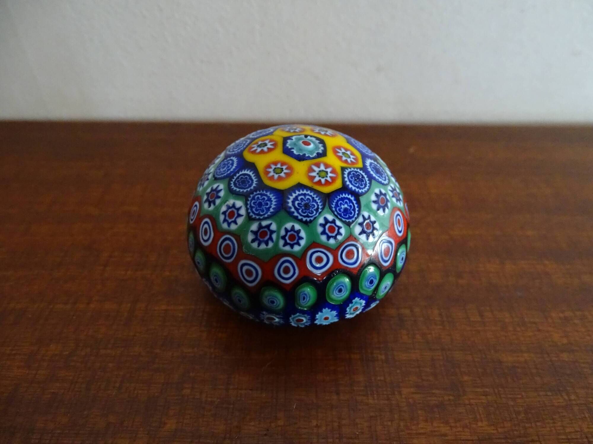 Signed Murano paperweight - Antica Murrina Veneziana Millefiori