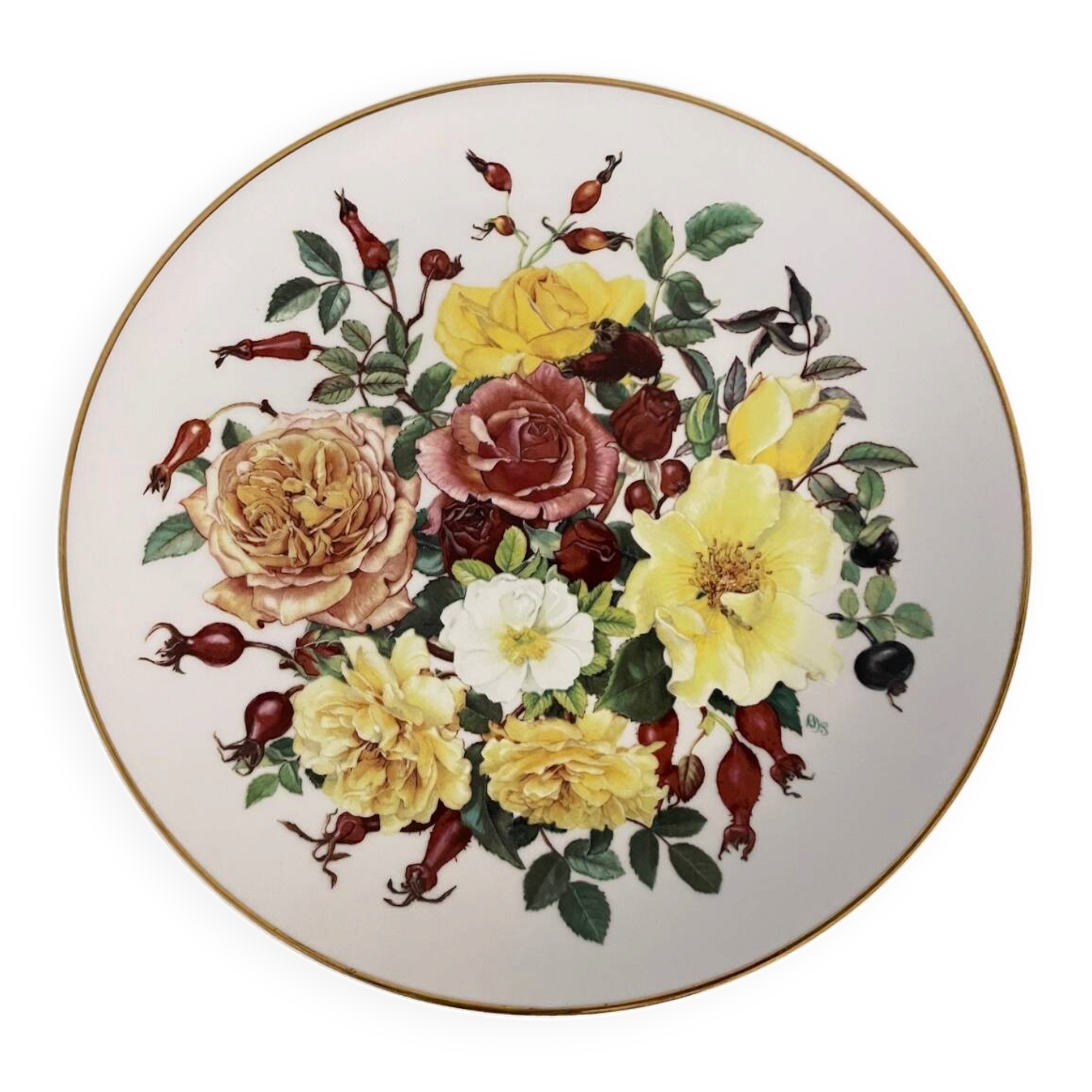 Franklin Mint Golden Aura decorative plate, porcelain