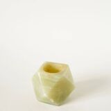 Bougeoir hexagonal en albâtre, 1970