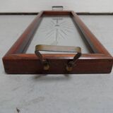 Vintage tray with glass