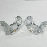 Pair of crystal candlesticks