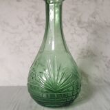 Chiseled glass decanter
