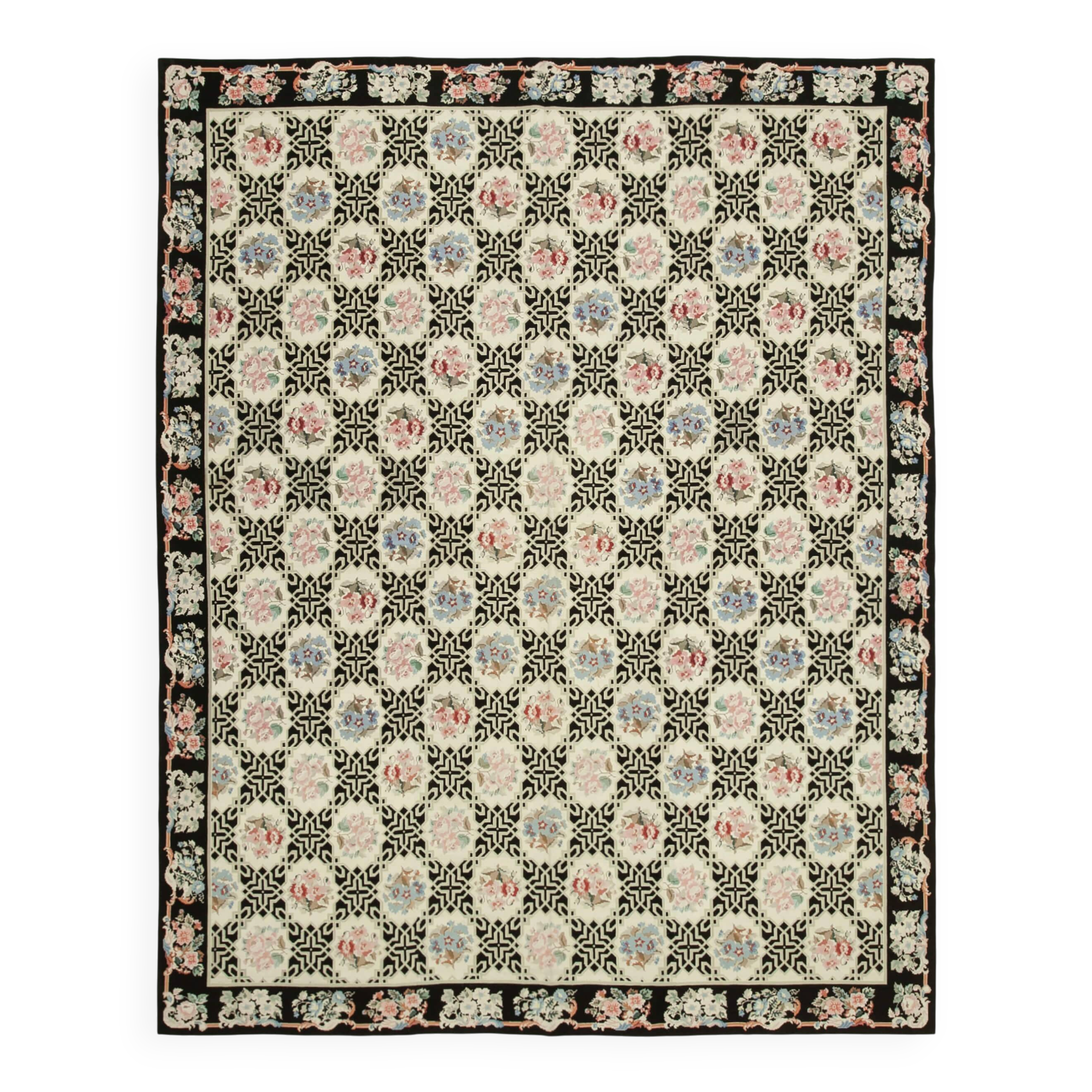 Handmade Vintage Flatweave Needlepoint Kilim 232 cm x 290 cm