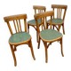 Série de 4 chaises bistrot vertes