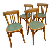 Série de 4 chaises bistrot vertes