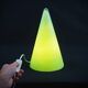 Lampe Teepee XL en verre opalin vert design Vintage 90s