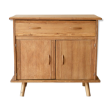 Rattan and wood sideboard from the 50s