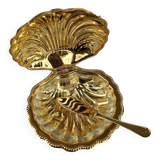 Golden shell butter dish