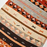 3x12 Pastel Tons Handwoven Pattern Kilim Rug, Rug For Hallway