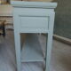 Console 5 drawers 1 re-enchanted tablet in gray green wooden top
