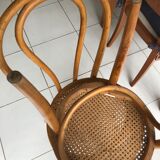 Paire de chaises bistrot cannées Thonet