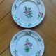 Assiettes dessert Luneville KG décor fleurs roses