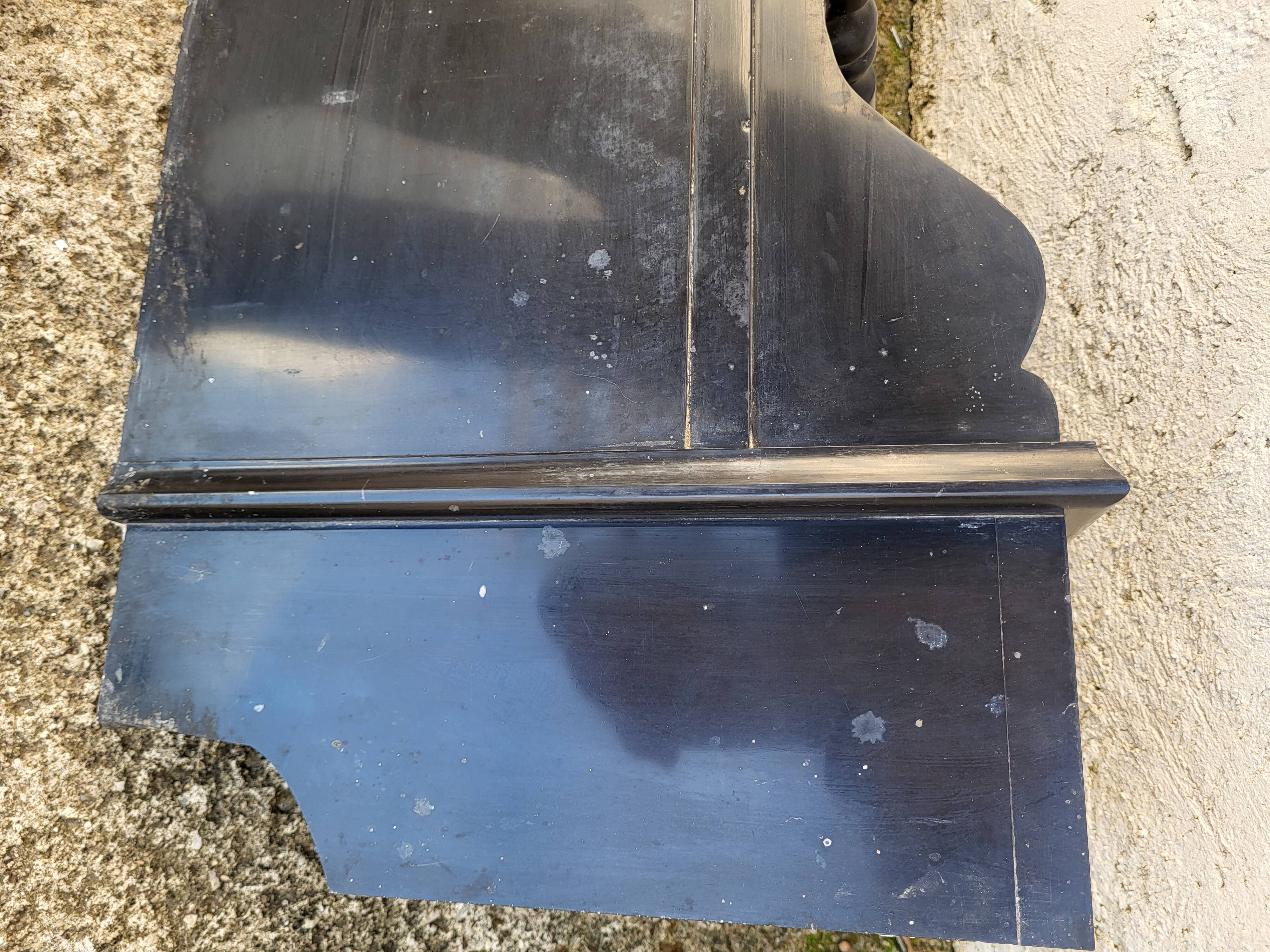 Antique Belgian Black Marble Fireplace - Napoleon III