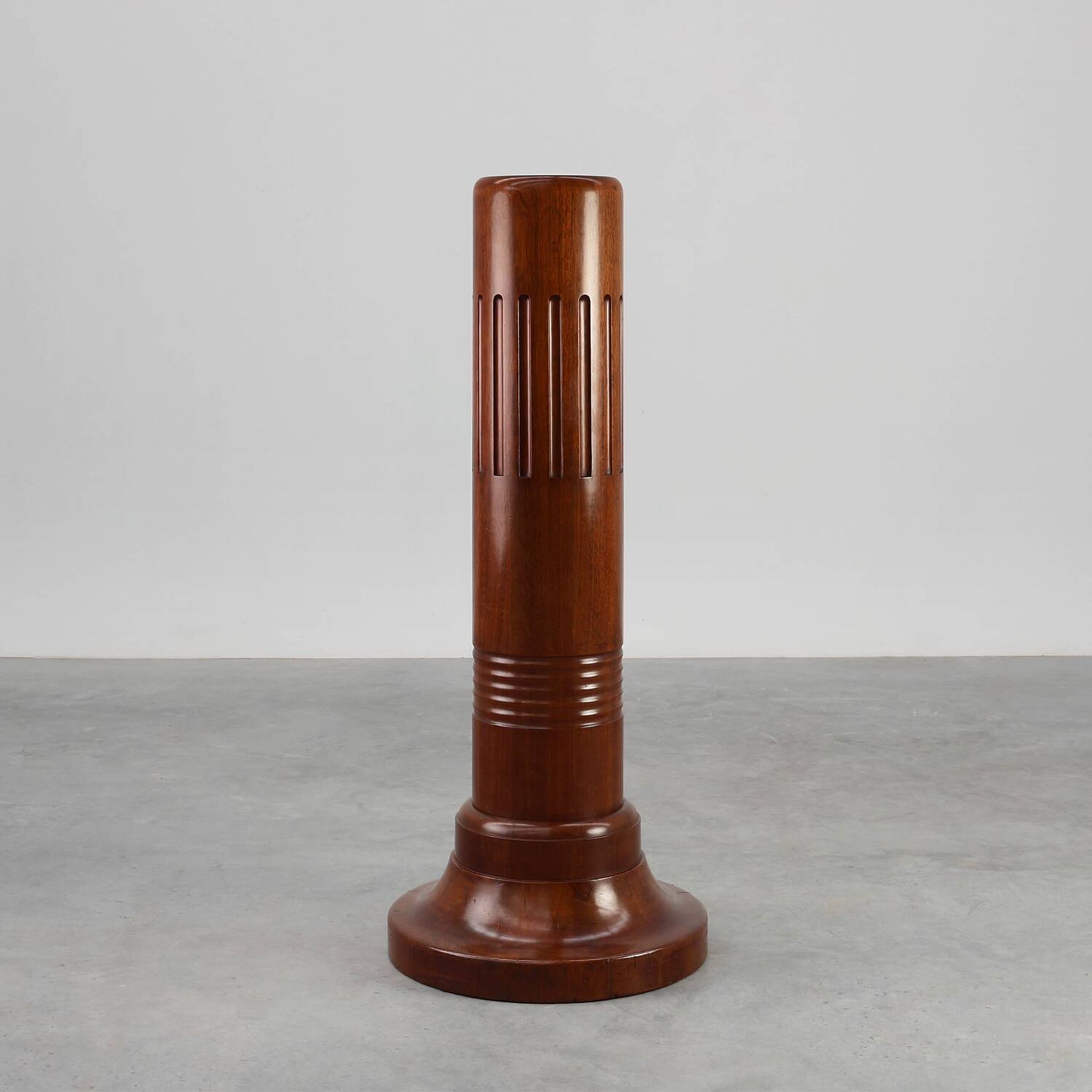 Sculptural Art Deco solid Wooden Pedestal, France ca. 1925
