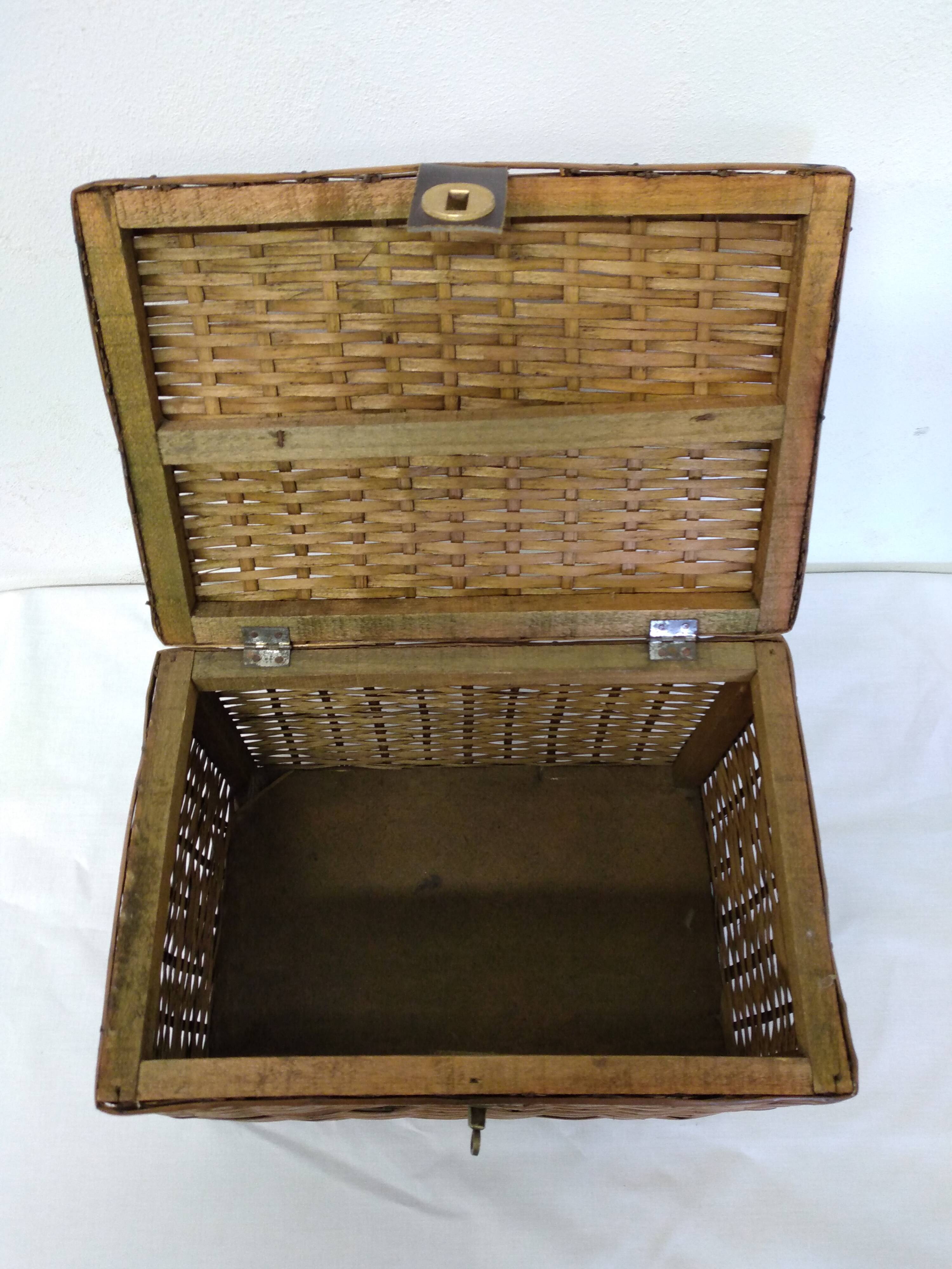 Vintage wicker box