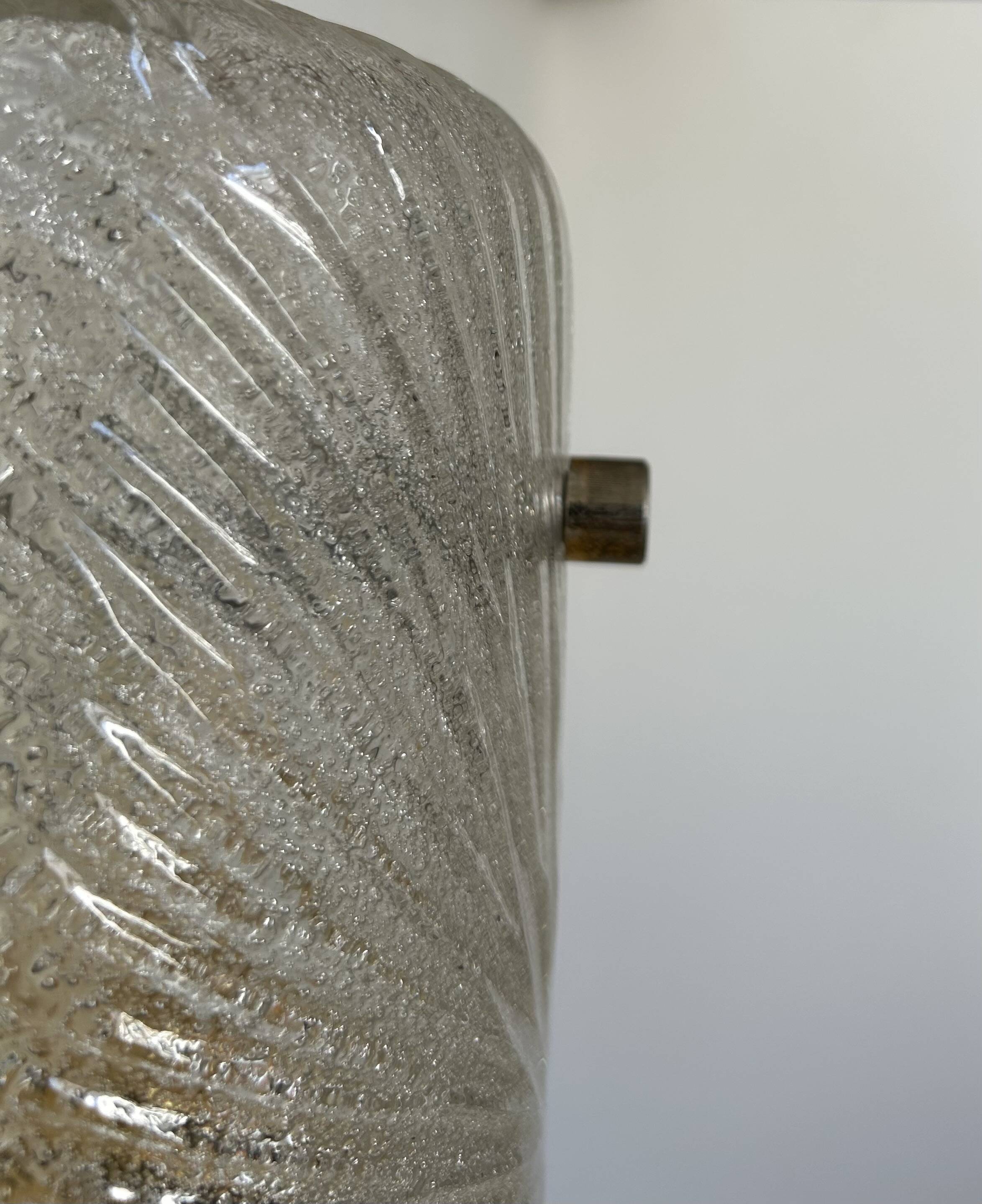 Vintage wall lamp, Murano glass and brass, Italy 1970