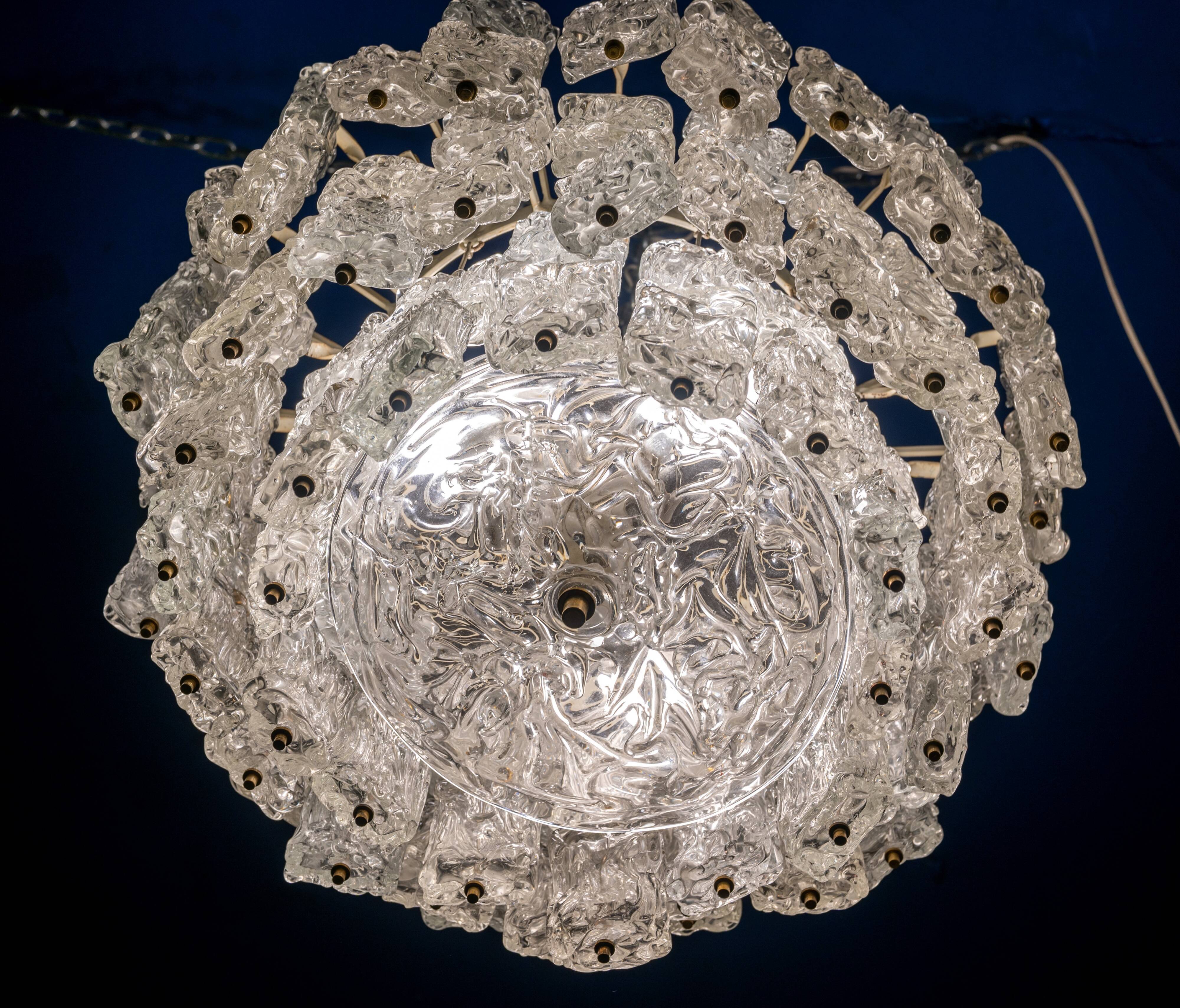 Lustre en verre vintage d’Aureliano Toso pour Venini, années 1960