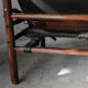 Pair of Safari armchairs, solid wood and leather, 60