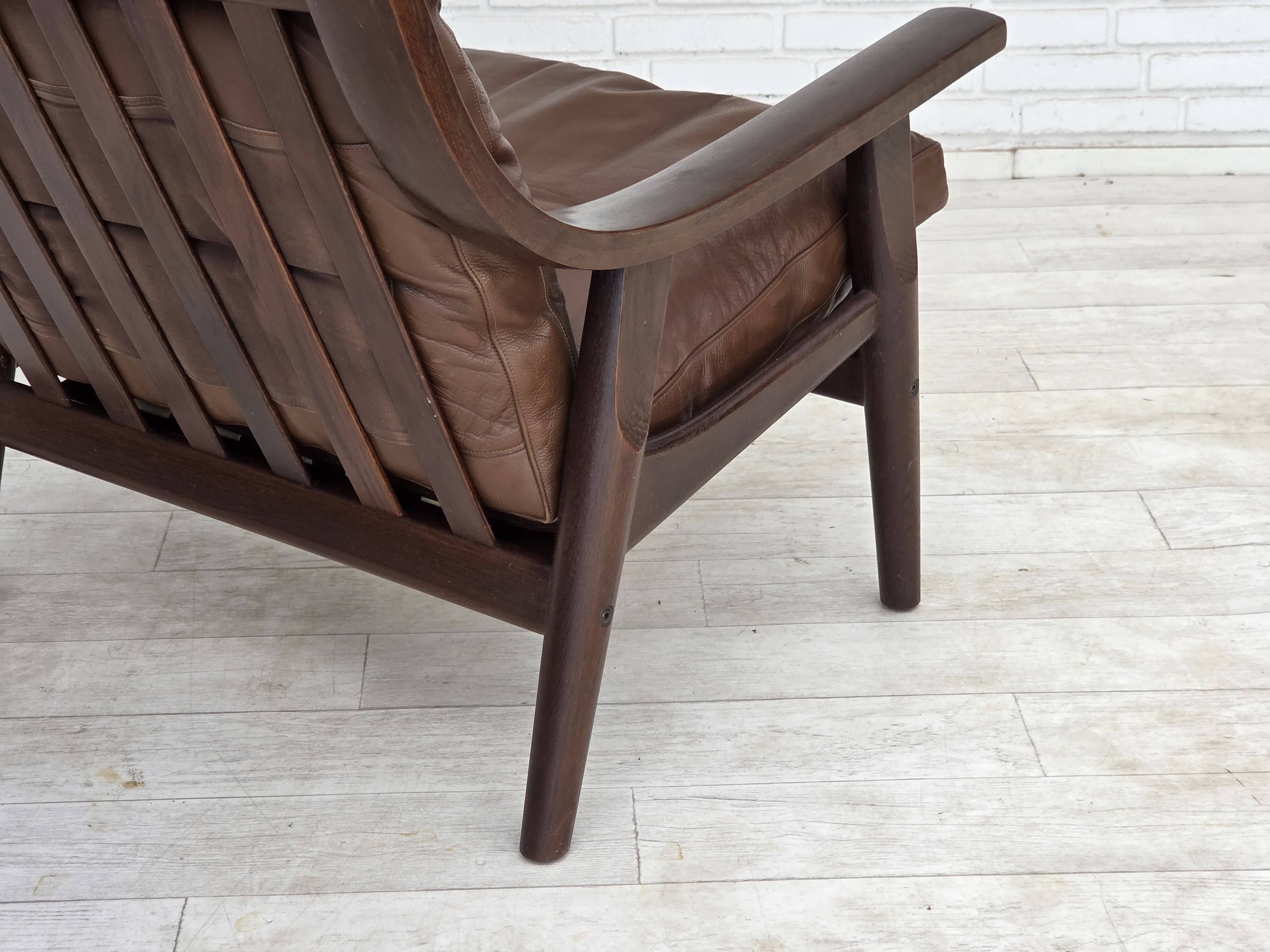 1970s, Danish design by H.J.Wegner, highback armchair, model GE530.