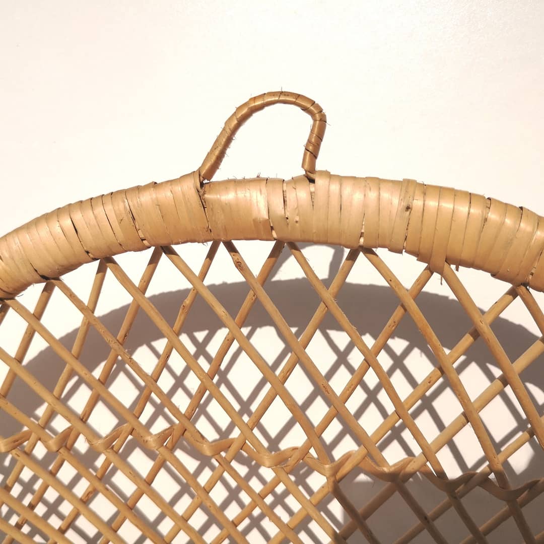 Vintage rattan shelf