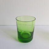 Set of 6 green vintage liqueur glasses