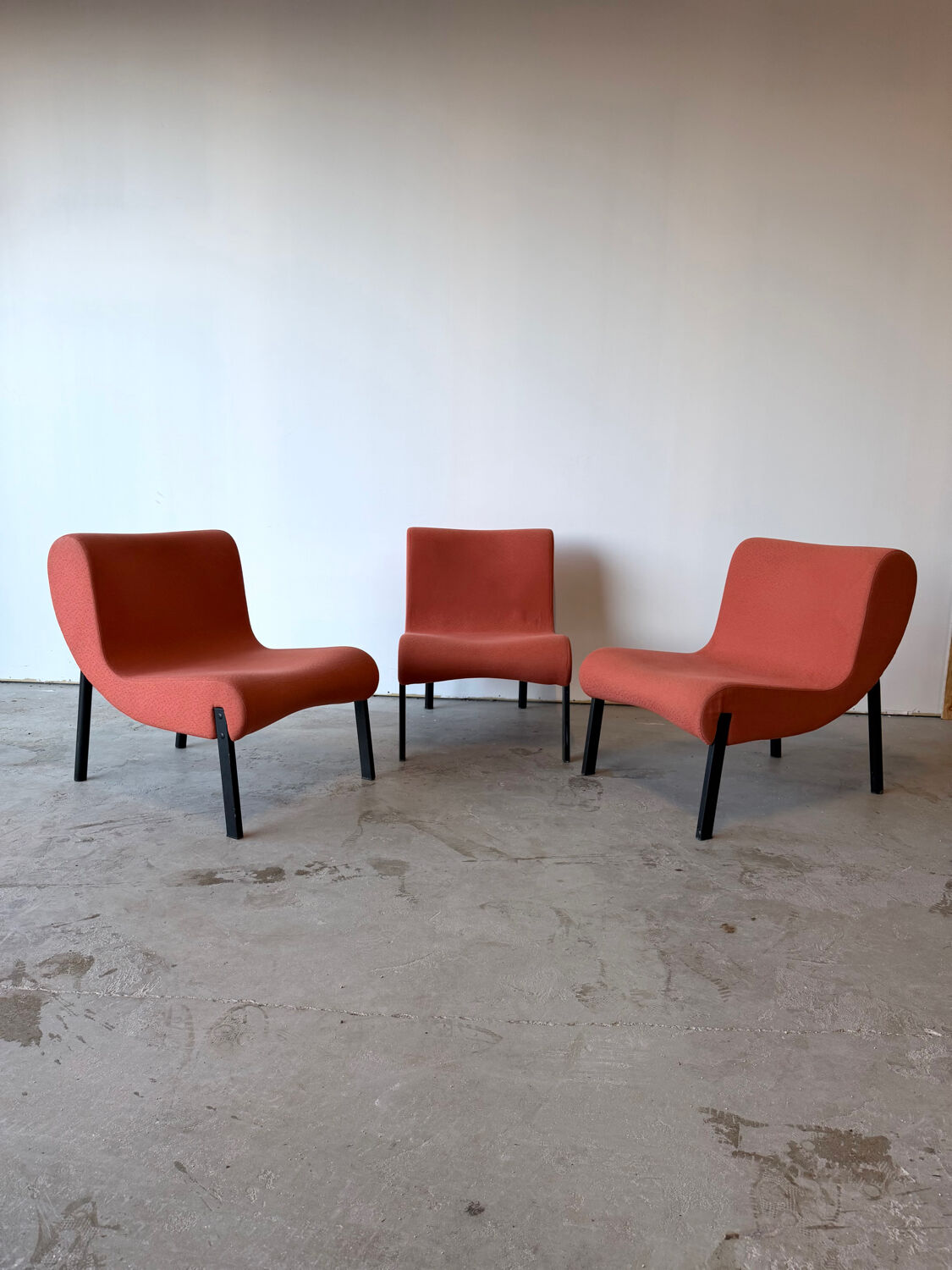 Set of 3 designer armchairs model 600 by Christian Biecher