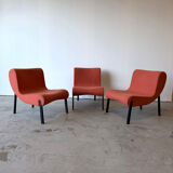 Set of 3 designer armchairs model 600 by Christian Biecher