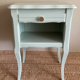 Set of 2 tables (table/desk and bedside table) pastel green