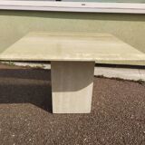 Square travertine coffee table