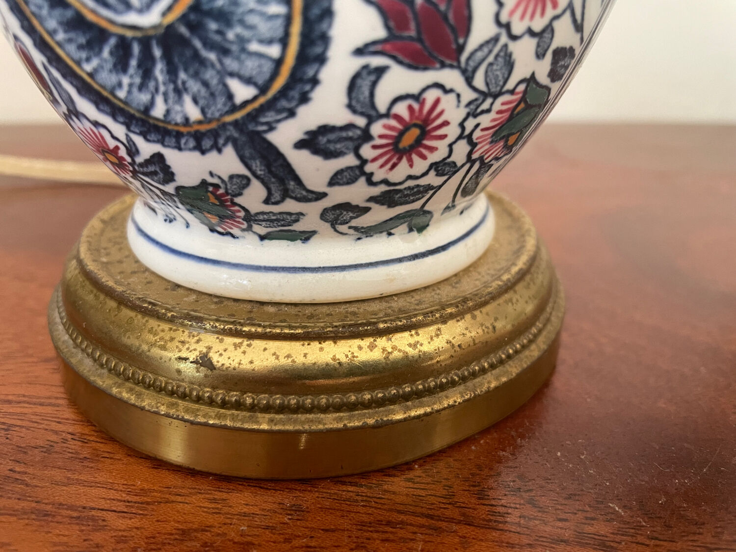 Old earthenware lamp from Gien